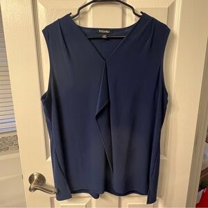 Roz & Ali Navy Sleeveless Blouse